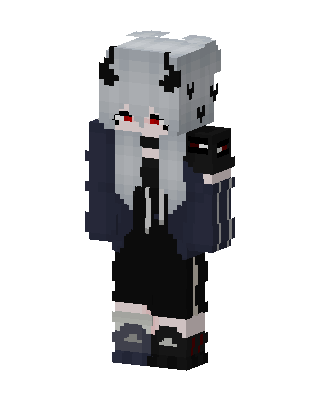 Black Villain Girl skin, 3D preview