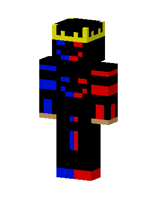 Blue Red King Minecraft skin