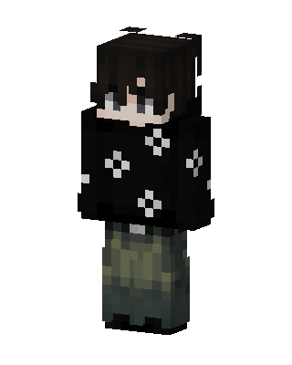 Flower Hoodie Boy skin, 3D preview