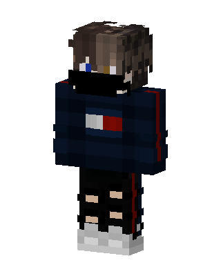 Navy Hoodie Boy skin, 3D preview