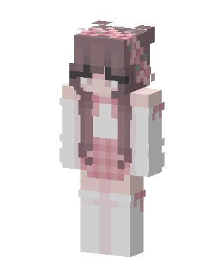 Pink Anime Girl skin, 3D preview