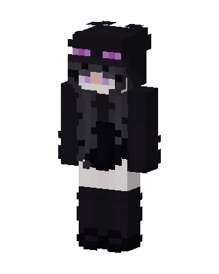 Enderman Girl skin, 3D preview