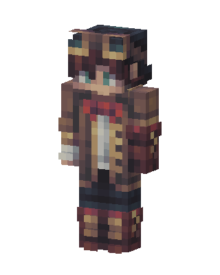 Brown Hero Boy skin, 3D preview