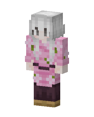 Pink Cutie Girl skin, 3D preview