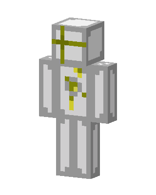 Golden Cross Knight skin, 3D preview