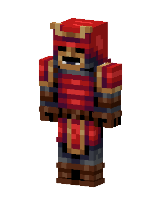 Red Samurai skin, 3D preview