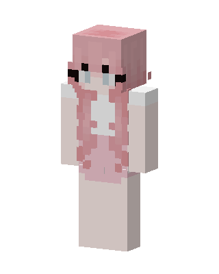 Pink Dress Girl skin, 3D preview