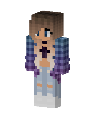 Plaid Ombre Girl skin, 3D preview