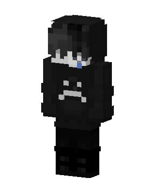 Sad Emo Hoodie skin, 3D preview