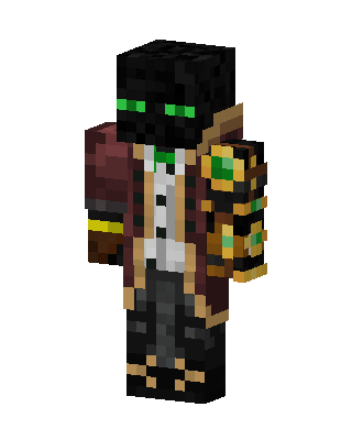 Black Glowing Hero Boy skin, 3D preview