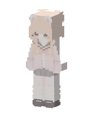 White Anime Girl Minecraft cat girl skin