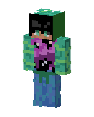 Teal E-Girl Minecraft skin
