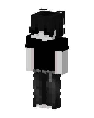 Monochrome Emo skin, 3D preview