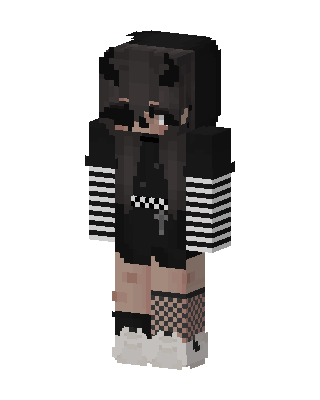 Black Player Girl skin, 3D preview