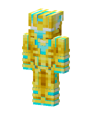 Golden Cyan Armor Minecraft skin