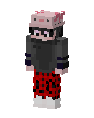 Axolotl Hat Gamer Minecraft skin