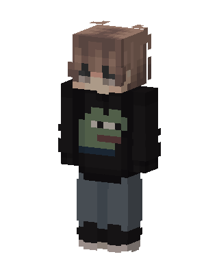Frog Hoodie Boy skin, 3D preview