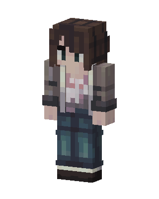 Gray Player Girl Minecraft skin