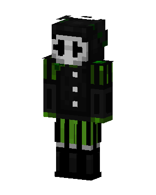 Black Masked Villain Boy skin, 3D preview