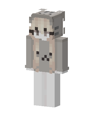 Tabby Cat Hoodie skin, 3D preview