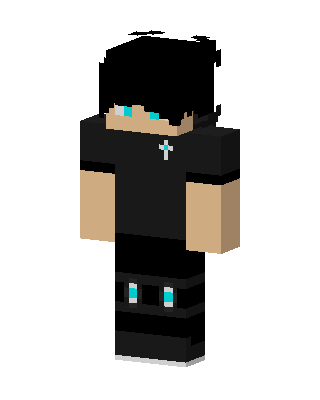 Cyan Eyed Emo skin, 3D preview