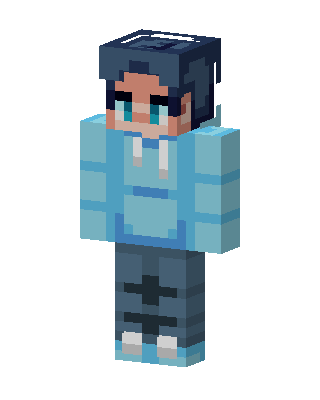Blue Player Boy skin, 3D preview