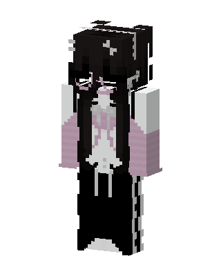 Black Anime Girl skin, 3D preview