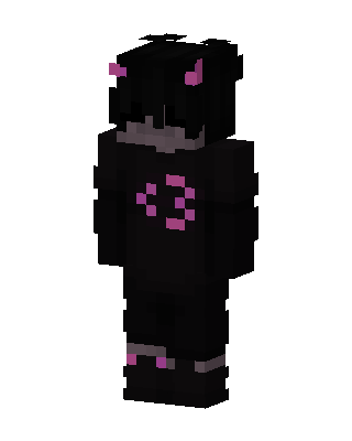 Black Villain Minecraft goth skin