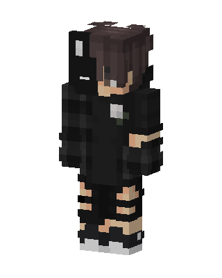 Shadow Hoodie Boy skin, 3D preview