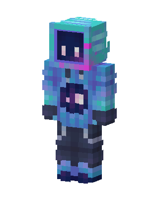 Neon Hoodie Bot Minecraft skin