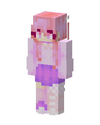 Pastel Pink Girl skin, 3D preview