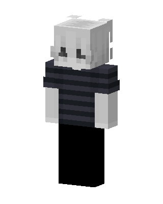 Striped Skull skin, 3D preview