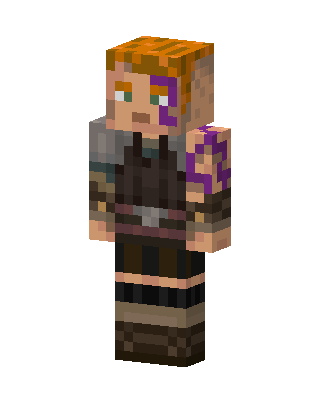 Brown Hero Girl skin, 3D preview