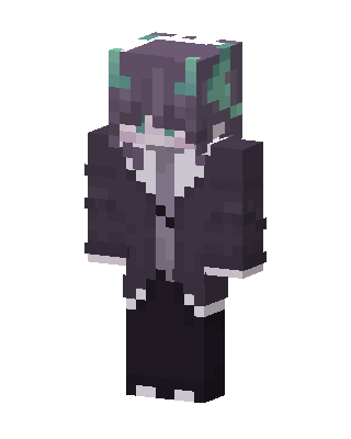 Teal Horned Hoodie skin, 3D preview