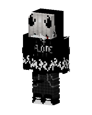 Masked Hoodie Boy skin, 3D preview