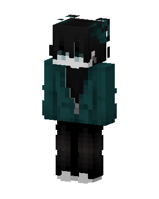 Teal Anime Minecraft anime skin