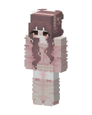 Pink Cozy Girl skin, 3D preview