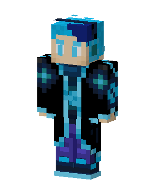 Cyan Void Mage skin, 3D preview