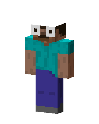 Googly Eyed Steve skin, 3D preview