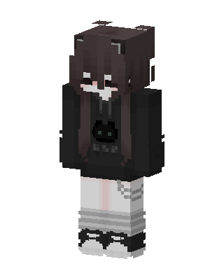 Cat Hoodie Girl skin, 3D preview