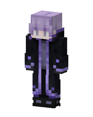 Violet Hooded Mage skin, 3D preview