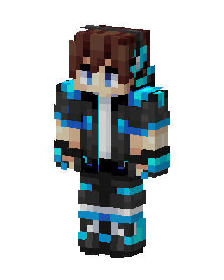 Cyber Hoodie Boy skin, 3D preview