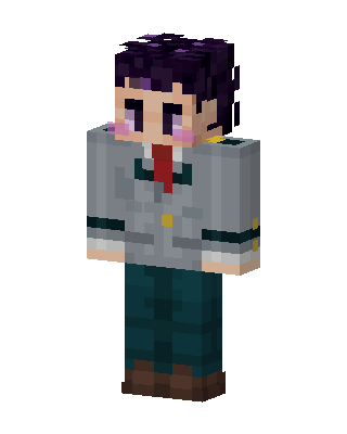 Gray Student Boy skin, 3D preview