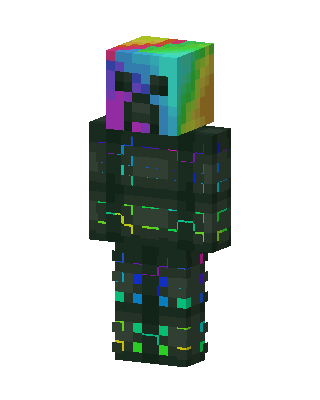 Rainbow Creeper skin, 3D preview