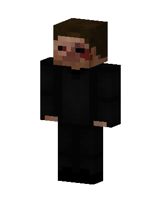 Bruised Man in Minecraft black skin