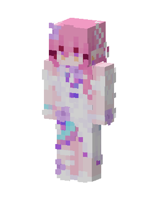 White Anime Girl skin, 3D preview