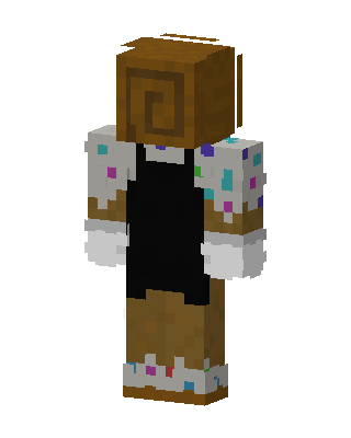 Cinnamon Roll skin, 3D preview