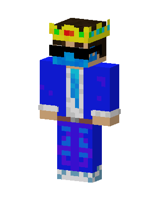 Blue Crowned King Minecraft skin