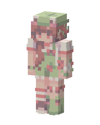 Strawberry Overalls skin, 3D preview
