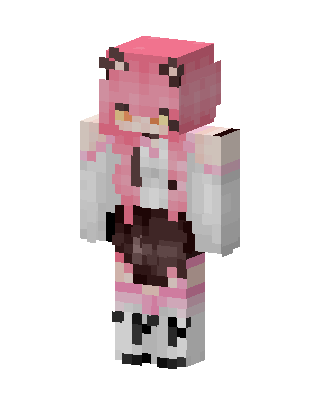 Strawberry Cow Girl skin, 3D preview